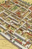 Placeholder: an animated map of rome as a map in the laddergame. the ladders will be roads instead, and make it look like a board game