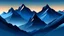 Placeholder: a vector graphic of icy mountains at dusk