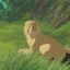 Placeholder: behind the tall grass in the jungle hides a cute lion.