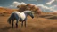 Placeholder: An endless steppe. Hills covered in ancient white oaks. a distant band of beautiful horses. fantasy concept art, exquisite realism, a masterpiece, dynamic lighting, hyperdetailed, intricately detailed, deep color, Unreal Engine, volumetric lighting , Epic cinematic brilliant stunning intricate meticulously detailed dramatic atmospheric maximal,