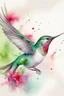 Placeholder: Watercolor pastel hummingbird