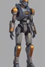 Placeholder: A Star Wars Combat Droid, Wearing Cowboy Clothes, Armor looks similar to Halo, Wearing a cowboy hat.