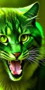 Placeholder: a green cat