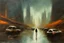 Placeholder: planet, space, modern cyberpunk city, arid land, epic, lesser ury impressionism painting