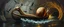 Placeholder: master oil painting by Rembrandt, the dragon snail boat fallout 4, moving fast through tunnel