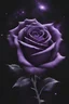 Placeholder: A rose growing in space, purple and black