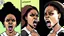 Placeholder: 2 panels: one with an angry black lady screams on phone