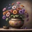 Placeholder: flowers in an old vessel , illustration 4k resolution