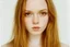 Placeholder: Polaroid, lily cole,,cheveux long blonds , yeux marron, petit nez, visage poupin, , fond blanc, grunge