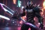 Placeholder: Venom Shredder in 8k solo leveling shadow artstyle, sombra machine them, close picture, rain, Shredder helmet, neon lights, intricate details, highly detailed, high details, detailed portrait, masterpiece,ultra detailed, ultra quality