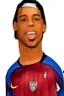 Placeholder: ronaldinho football player cartoon 2d