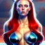 Placeholder: Epic full body portrait of busty atletic young beautiful Red Sonja Boris Vallejo styles