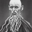 Placeholder: Nosferatu with tentacle beard grey skin and vampire fangs as a Russian Orthodox