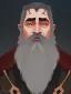 Placeholder: Portrait of a 40 year old strange Norse wizard