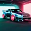 Placeholder: fullbody Drawing of 'Nissan Skyline GTR r34',intricate detail,andrea bonelli,Kilian Eng,Ohrai,evan lee,three quarters frontal aerial view, Futuristic design study,toned colors,16k