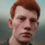 Placeholder: short redheaded boy with a long face, realistic, 8k,