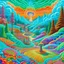 Placeholder: winter in the luminary gardens, psychedelic art, blissful