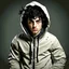 Placeholder: crazy young man with black hair in straightjacket digital art