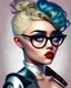 Placeholder: Miley Cyrus fantasy bombshells show language l Artgerm Tim Burton,Realisticportraits of lovely fantasy bombshells Punk WOMEN l wearing glasses highest quality gorgeous man n ultra sharp 8k uhd smooth sharp focus highly detailed cgsociety artstation hq behance hd trending on artforum illustration photorealistic digital painting Artgerm Tim Burton