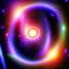 Placeholder: a mirrored black hole in the void of space with lasers of all colors bouncing off it, a galaxy portal to another universe, fusion, ultra detailed, neon uplight,