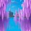 Placeholder: a magical crystal vertical light pink rose, pink and blue wisteria sun, pink vertical, blue lake,sharp, background vertical blue gradient vertical, elegant, highly detailed, artstation, concept art, smooth, sharp focus, illustration, 8k, splash art, wallpaper, key visual