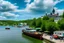 Placeholder: tobermory ontario with a steamship in the harbour