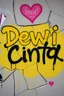 Placeholder: Written 'Dewi Cinta' text Graffiti Art picture broken wall