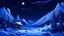 Placeholder: cartoon illustration: North Pole night, just nature