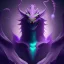 Placeholder: purple mythical creature in galaxy, teal and purple smoke, detailed, realistic, 4k