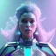 Placeholder: A portrait of a crystalised queen, atmospheric, realistic, unreal engine, cinematic lighting, octane render, transoarent, pink turquoise light