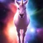 Placeholder: a unicorn in space. heart nebula backround