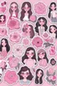 Placeholder: aesthetic girly stickers template