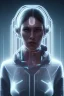 Placeholder: cyberpunk, head, women, portrai, tron