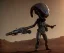 Placeholder: Alien, gas mask, hammerhead, holding gun, hands, metal, Mars, vest, squishy