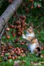 Placeholder: hundreds of acorns tries to attack my mother, brother and a cat