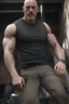 Placeholder: ProtoVision - Absolute Reality - Realism Engine XL - PhotoReal, (((What if Molly Ringwald was a handsome man who is extremely muscular, with a short, military style buzz-cut, pixie-cut hairstyle and goatee, wearing a black muscle shirt and Bermuda shorts:1.5))), 4k, 8k, 32k UHD, Hyper realistic, extremely colorful, vibrant, photorealistic, realistic, sharp, highly detailed, professional quality, beautiful, awesome, majestic, superb, trending on artstation, pleasing, lovely, Cinematic, gorgeous,