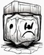 Placeholder: oozing gelatinous cube black and white sketch art rpg