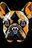 Placeholder: French bulldog face geometric cartoon