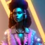 Placeholder: full body shot, masterpiece, best quality, family of three, black skinned, sparkling eyes, fluorescent skin, colorful makeup, hip hop , highly detailed body, afrofuturism, scifi, sun light, 4K, RAW, depth of field, high contrast, realistic details, 24mm