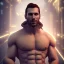 Placeholder: A man in briefs, unreal-5 engine volumetric lighting, intricate details, realistic style