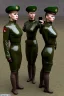 Placeholder: Russian military girls. Steam-punk style blank face and head with integrated old-fashioned cameras and phone. Army green surfaces body, latex. Perfect body, thick thighs and calves. Asa Akira body. Wide hip, skirt bleats nicely. Partly symmetrical. Straitjacket. Rusty and decayed background. Steam-plunge air-bottles. Euclidean 3D-tiling walls. 5th dimensional surface structures. Oppressive atmosphere