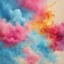 Placeholder: Hyper Realistic Sky-Blue, Pink, Golden, Maroon Multicolor Brush-Strokes with glowing-embers on a vintage paper