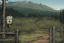 Placeholder: night, lookout, fence, mountain, forest, overgrown, post-apocalyptic, comic book, camp site signs