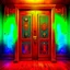 Placeholder: Half opened massive wooden door with lots of engraved magical symbols. Colorfull magical smoke coming out of the door opening. Harry Potter. Magical. Epic. Dramatic, highly detailed, digital painting, masterpiece