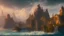 Placeholder: Atlantis, fantasy, landscape, realistic, volumetric lighting, 8k, RTX, style Albert Bierstadt, style John Pitre