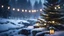 Placeholder: fir forrest scenery, heavy mist,,creek,forest,christmas lanterns,tree,,,night,snow,fir tree,high-quality photograph,photorealistic, shot on Hasselblad h6d-400c, zeiss prime lens, bokeh like f/0.8, tilt-shift lens 8k, high detail, smooth render, unreal engine 5, cinema 4d, HDR, dust effect, vivid colors,night