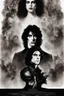 Placeholder: Movie Poster -- "Immortal Soul," Starring Paul Stanley as the evil vampire and Timothee Chalamet as Malcolm Stark - After witnessing the murder of his wife, at the hands of an evil vampire, he vows to avenge her death - in the art style of Boris Vallejo, Frank Frazetta, Julie bell, Caravaggio, Rembrandt, Michelangelo, Picasso, Gilbert Stuart, Gerald Brom, Thomas Kinkade, Neal Adams, Jim Lee, Sanjulian, Thomas Kinkade, Jim Lee,