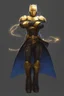 Placeholder: Golden Warforged, Batman, Sorcerer Supreme, Dark Cloak, Mechanus, Humanoid.