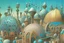 Placeholder: A surreal town with arches and domes by artist "Ian Miller" by artist "Alex Gross" by artist "photokinetic"