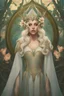 Placeholder: art by Alfons Mucha, Lady Gaga as an elf princess in an elven kingdom, HD 4K